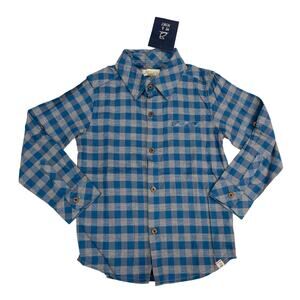 NWT Me & Henry 3/4Y Grey & Blue Atwood Shirt